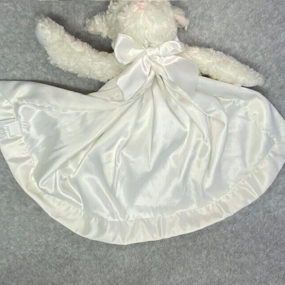 Bearington Baby Teddy Bear Plush Large Lovey Security Blanket White Embroidered - Picture 6 of 12